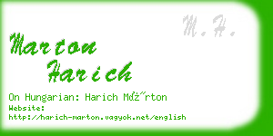 marton harich business card